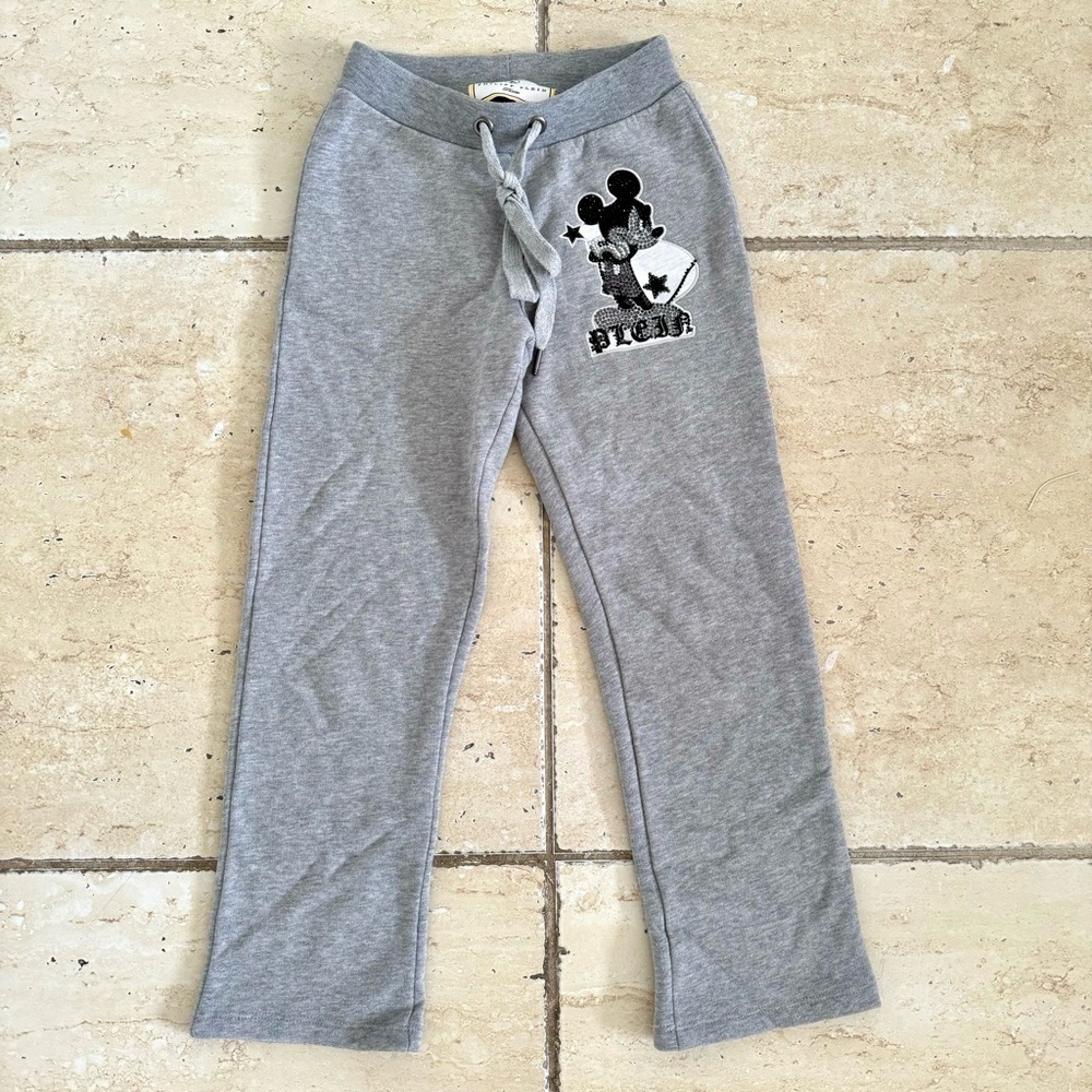 PHILIPP PLEIN Sweatpants, Size 6-7, Kids, Grey Micky Mouse